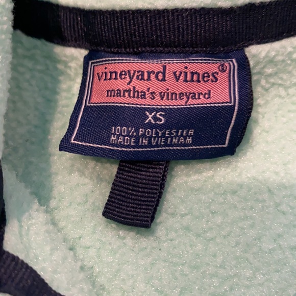 ~Vineyard Vines~ Mint Quarter-Zip Hi-Lo Fleece Top - Picture 3 of 6
